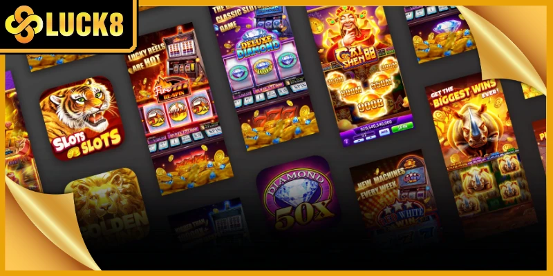 Những chủ đề slot khác nhau được thể hiện qua biểu tượng, bố cục và hiệu ứng riêng
